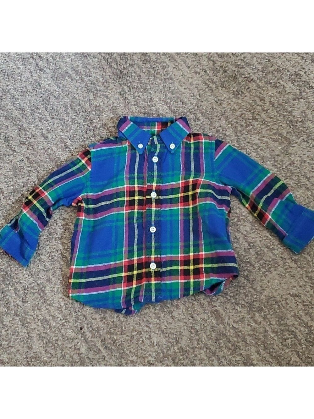 Ralph Lauren boys plaid shirt size 6 months